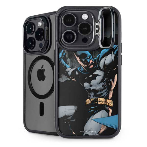 DC Comics Batman Throwing Batarang Jim Lee Art iPhone 14 Pro Kickstand Case
